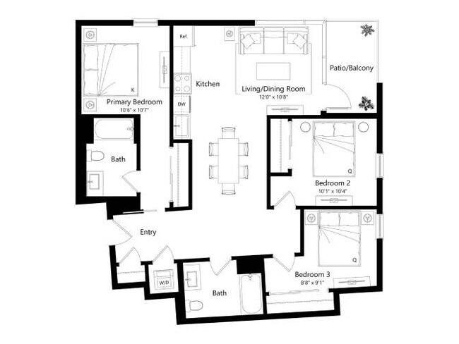 Floorplan - Lincoln/Broadway