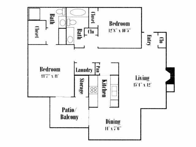 2BR/2BA - Belmont Estates