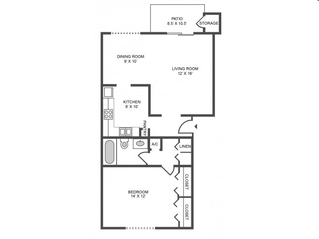 1BR/1BA - Cypress Ridge Apartments