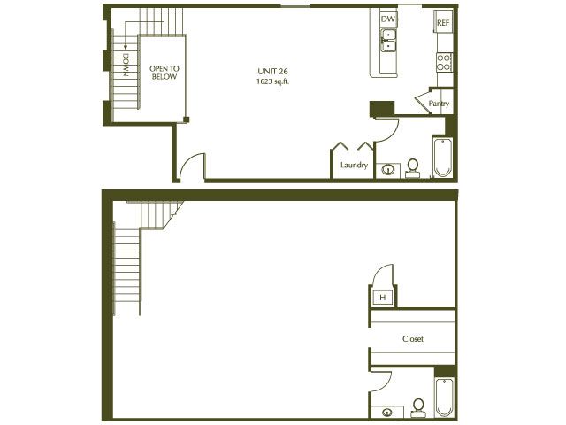 2 Bedroom / 2 Bath / 1623 Sq.Ft. - Eleventh Street Lofts