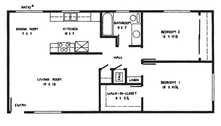 Floorplan - Monticello Apartments