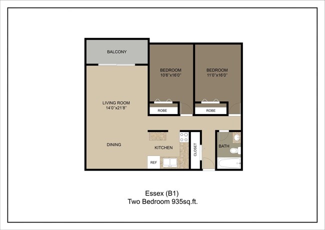 Floorplan - Moonraker Apartments