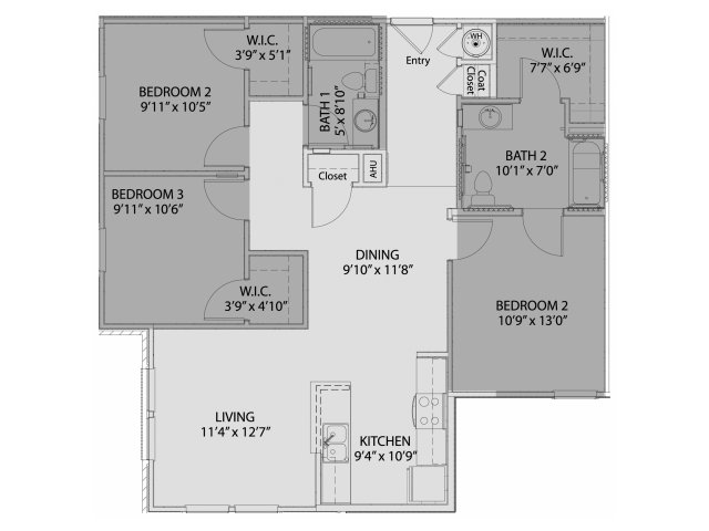 3BR/2BA - The Terraces at Haven for Hope