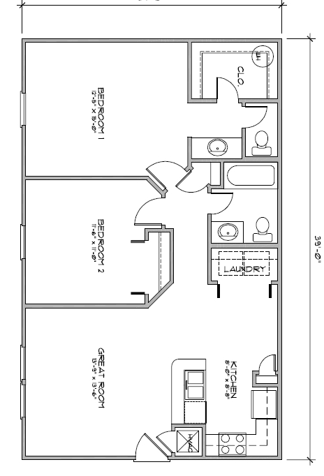 2BR/1.5BA - Oak Tree Park Apartments