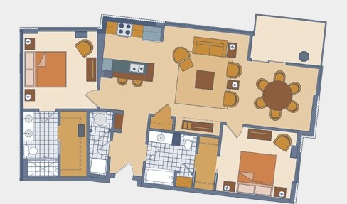 2BR/2BA - East 54