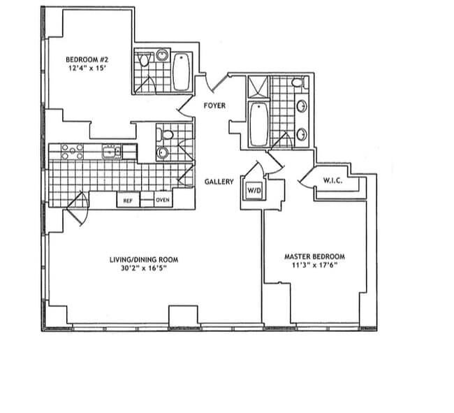 8D Floor Plan SE exposure - 845 United Nations Plz