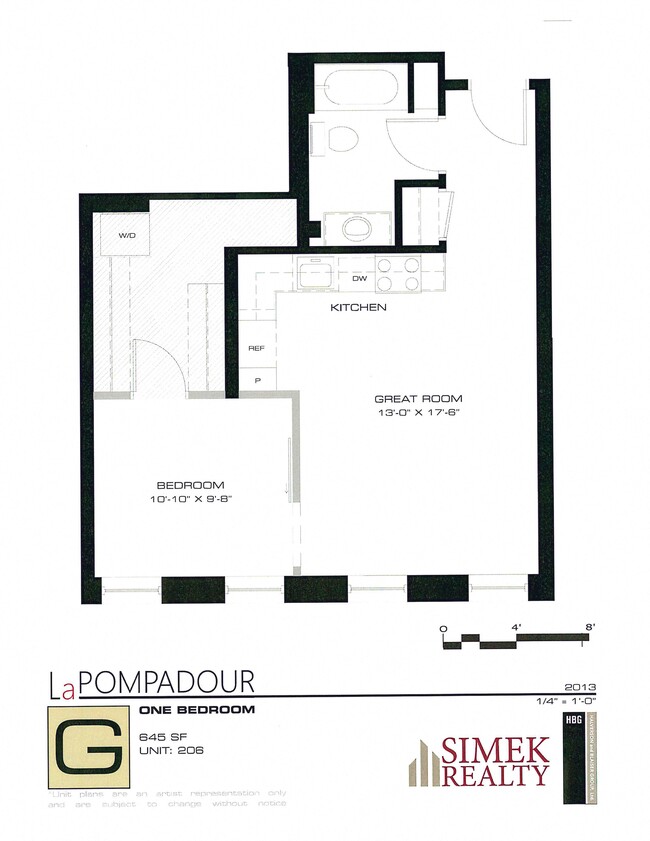 Floorplan - La Pompadour Apartments