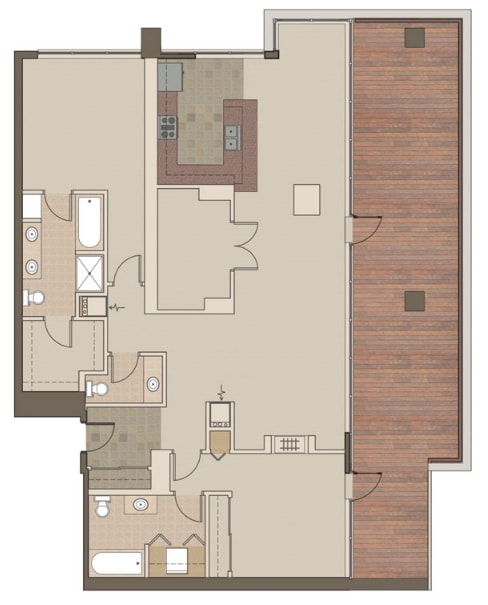 2BR/2.5BA - The Esplanade