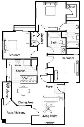 3BR/2BA - The Village at West Point