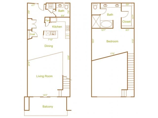 1 bed 1.5 bath 1479 SF - Ten Wine Lofts