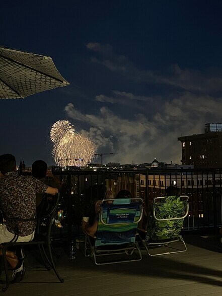 4th of July firework display from roof deck. - 1701 16th St NW