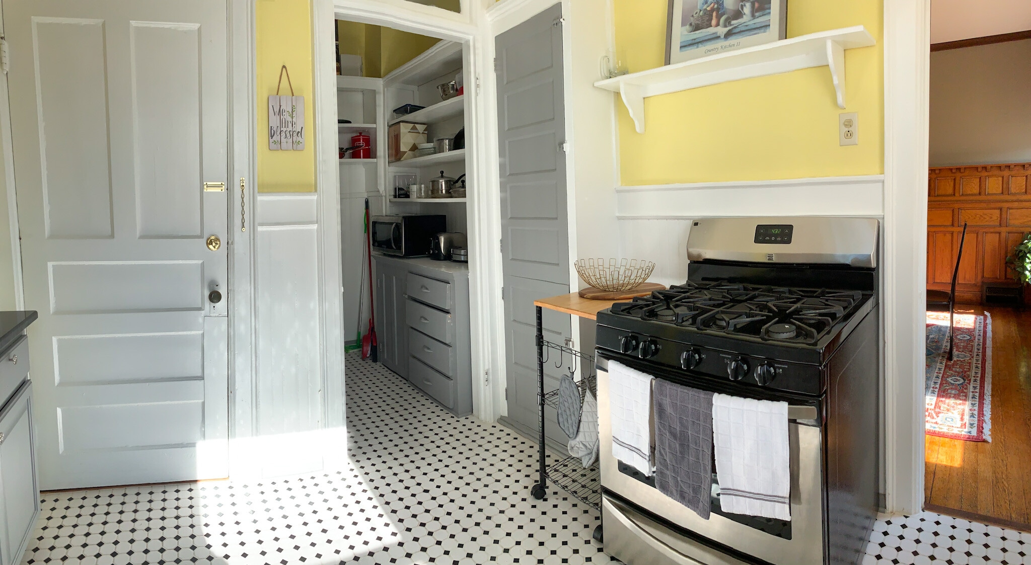[Kitchen] Extended pantry with cabinets. - 103 Lancaster Ave