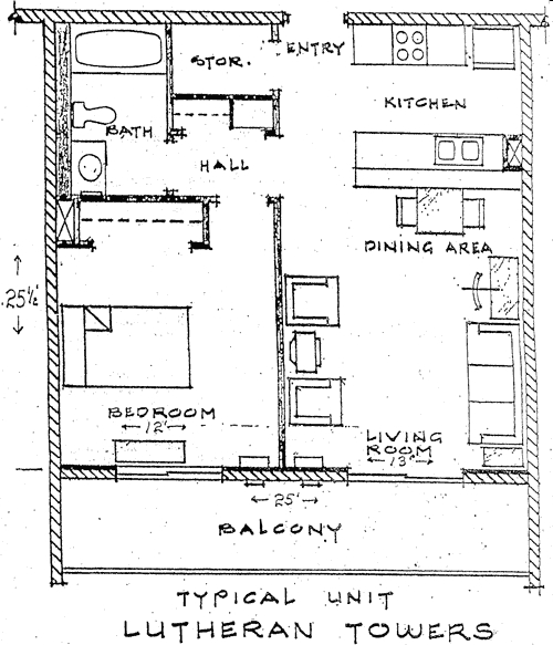 1BR/1BA - Lutheran Towers