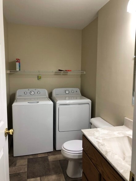 1/2 bath with laundry hookups - 412 Filter Plant Rd