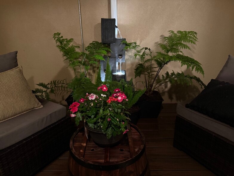 Back Private Patio with waterfall - 119 Peralta Ave