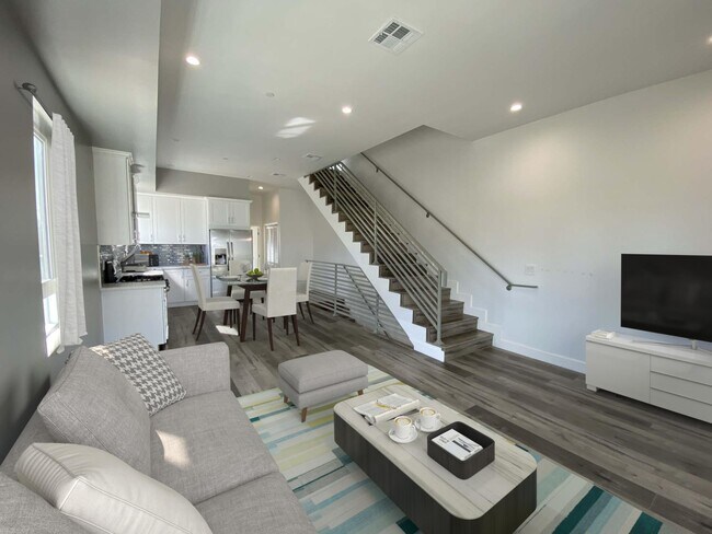 2nd Floor - Open Floorplan with Living Room, Dining Room, and Kitchen - 5747 Fulcher Ave