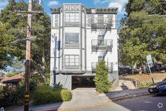 Front exterior view of the apartment building at 2363 Le Conte Ave, Berkeley, CA 94709, USA - 2363 Le Conte Avenue