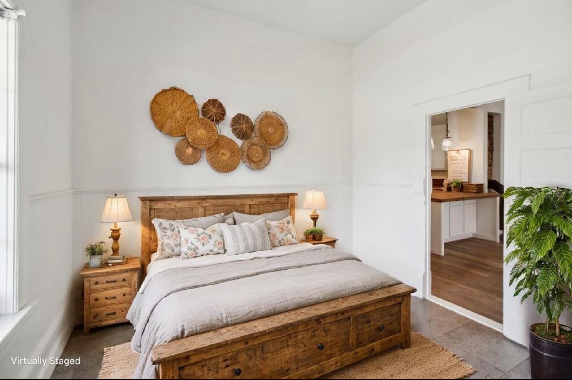 Unit B Virtually staged bedroom 1 - 18490 Empire St