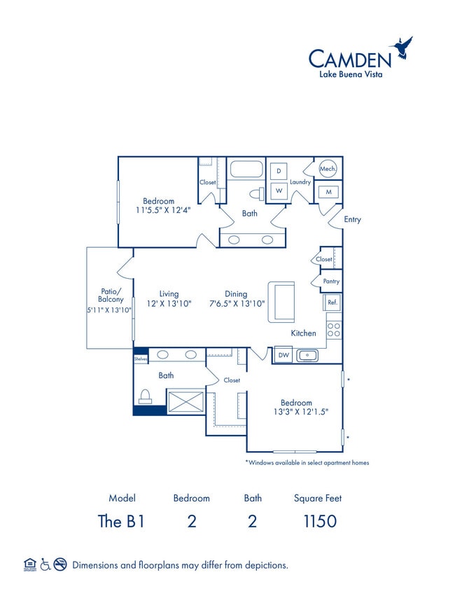 Floorplan - Camden Lake Buena Vista