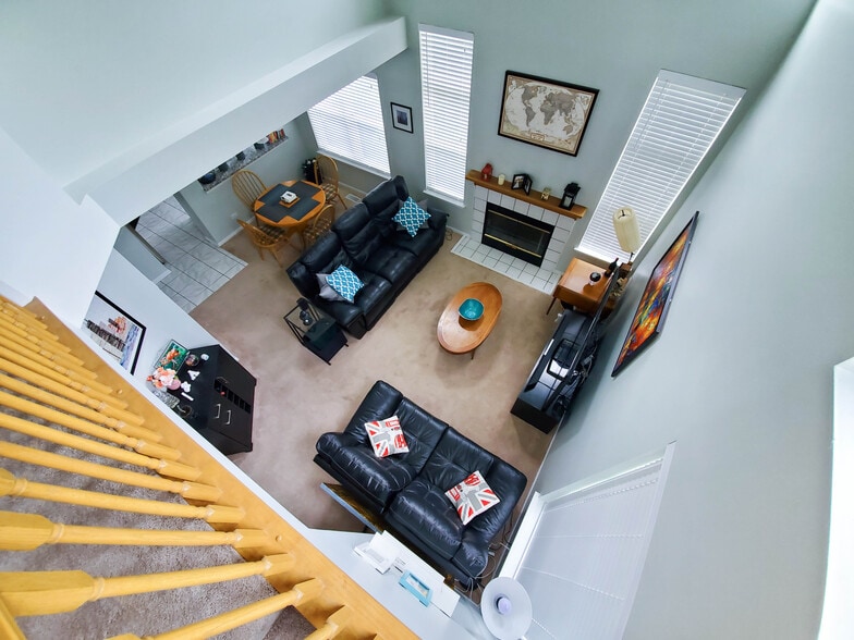 Family room from catwalk - 344 S Lancelot Ln