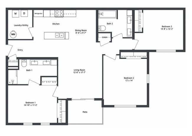 Floorplan - The Village at Sandstone Apartments