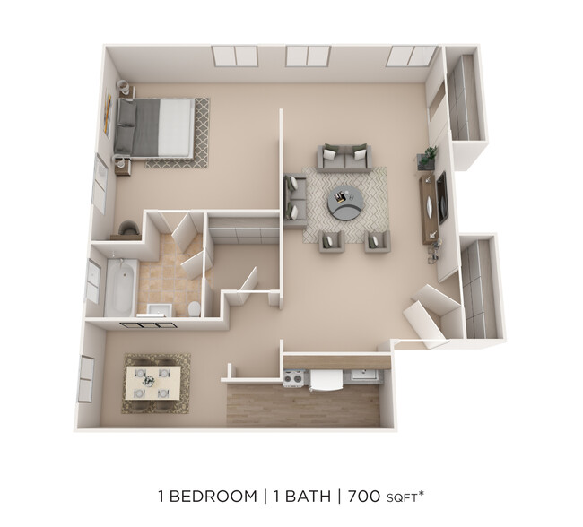 Floorplan - 7100 South Shore Apartment Homes