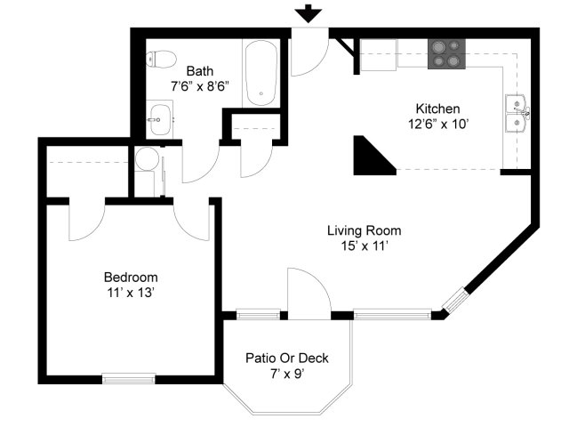 One Bedroom - Windsong Senior Apartments