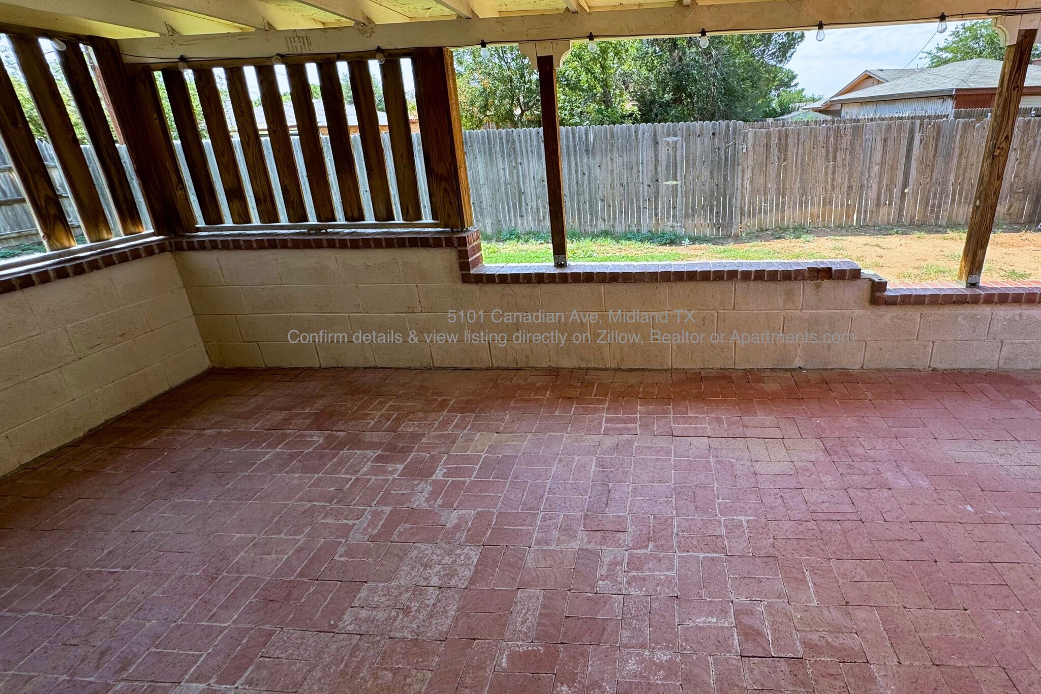 Back covered porch - 5101 Canadian Ave