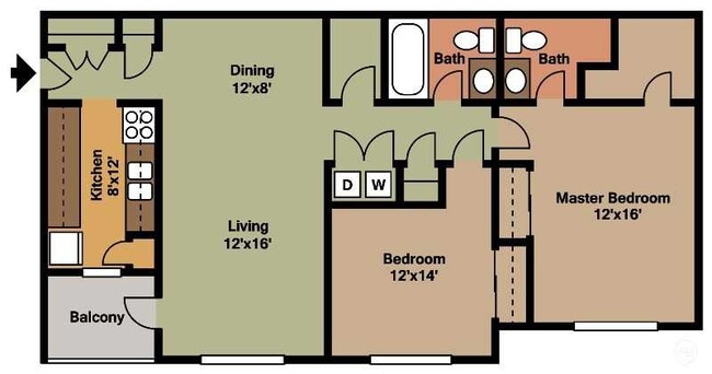 Floorplan - Honeytree Apartments