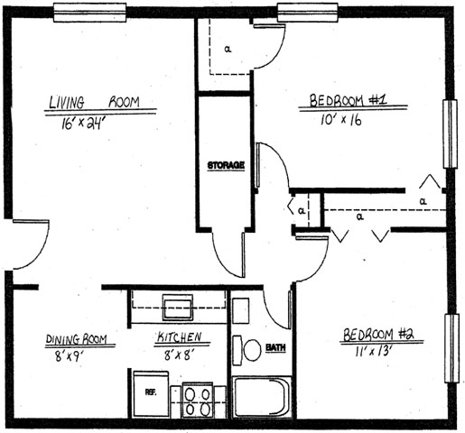 Two Bedroom Garden Unit - New Brunswick Apartments