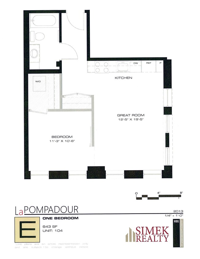 Floorplan - La Pompadour Apartments