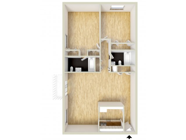 Two bedroom floor plan - Park City Apartments