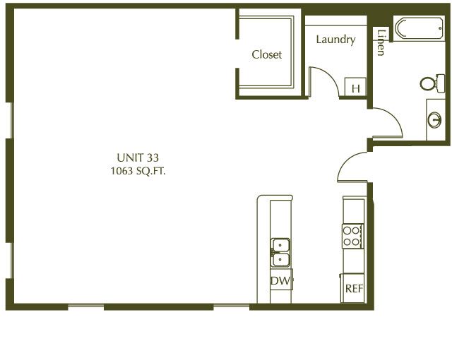 0 Bedroom / 1 Bath / 1063 Sq.Ft. - Eleventh Street Lofts