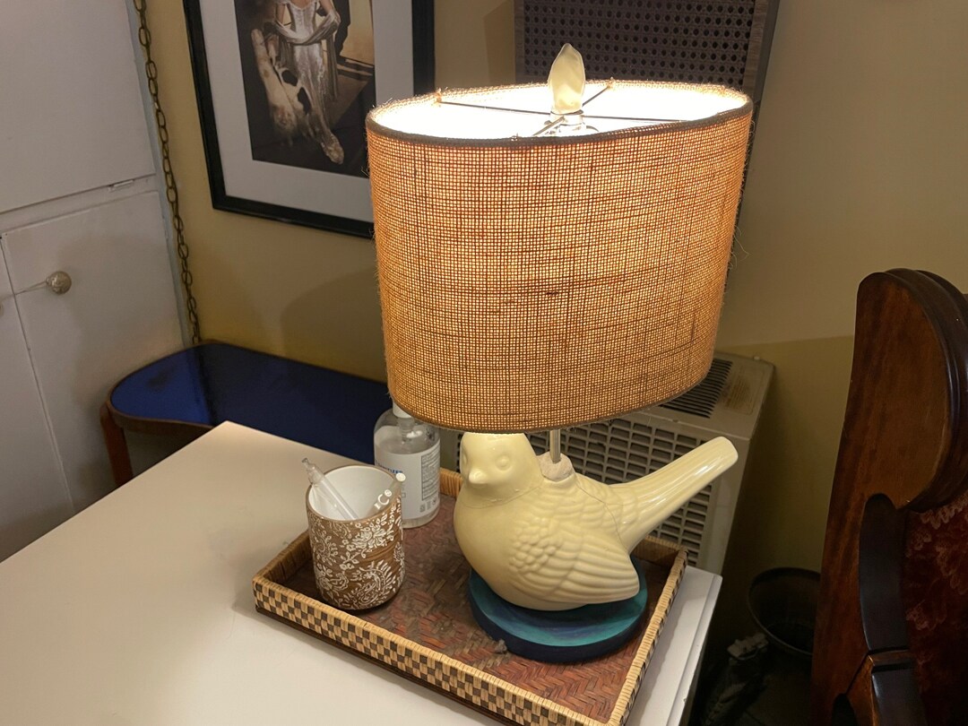 Detail of work area, desk lamp - 607 Buena Loma St