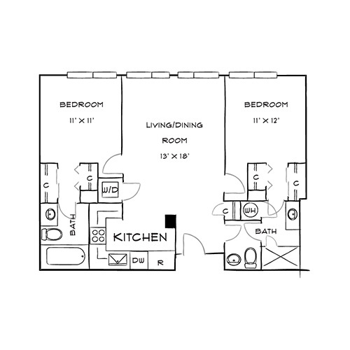 Floorplan - The Residences at Capital Crescent Trail