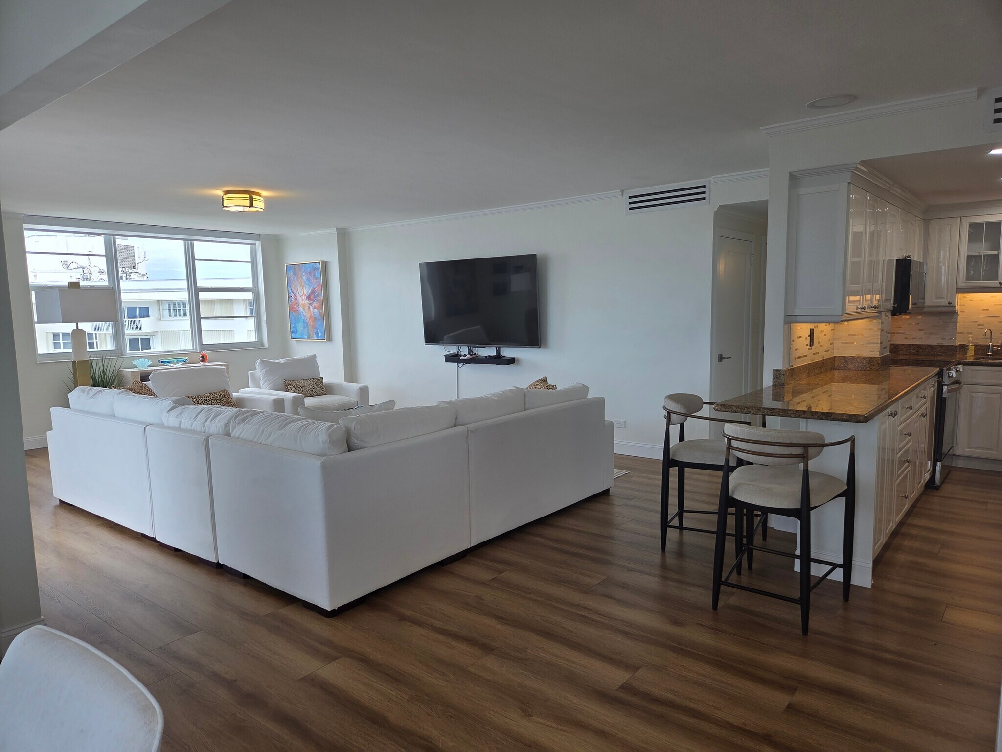 view of living room from dining room - 2800 N Flagler Dr