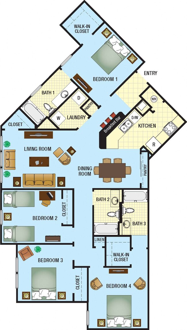 Floorplan - Osceola Bend Apartment Homes