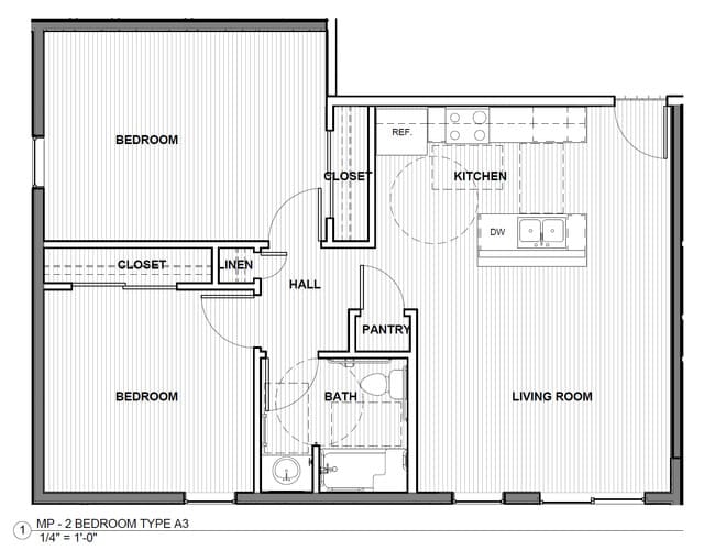Two Bedroom - A3 - Felician Villa I - Senior 55+