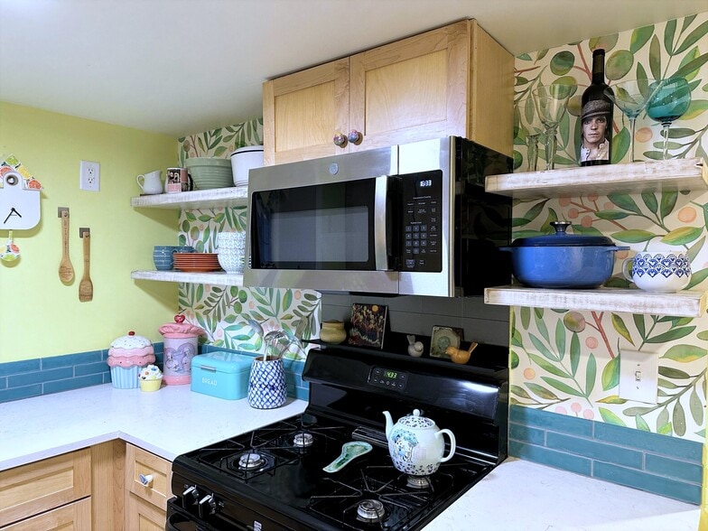 Renovated Kitchen Open Shelves - 5940 N Bernard St