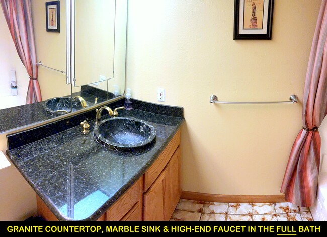 Granite Countertop, Marble Sink & High-End Faucet in the FULL BATH. - 23604 Vía Fuente