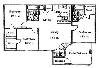 3BR/2BA - Mission Woods Apartments