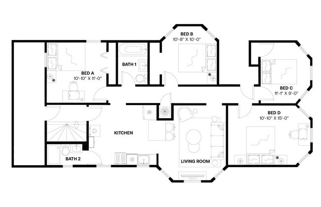 Building Photo - Room in Shared 4 bed/2 bath home