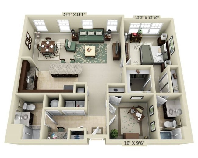 One Bedroom A2AD - Bell Arlington Ridge