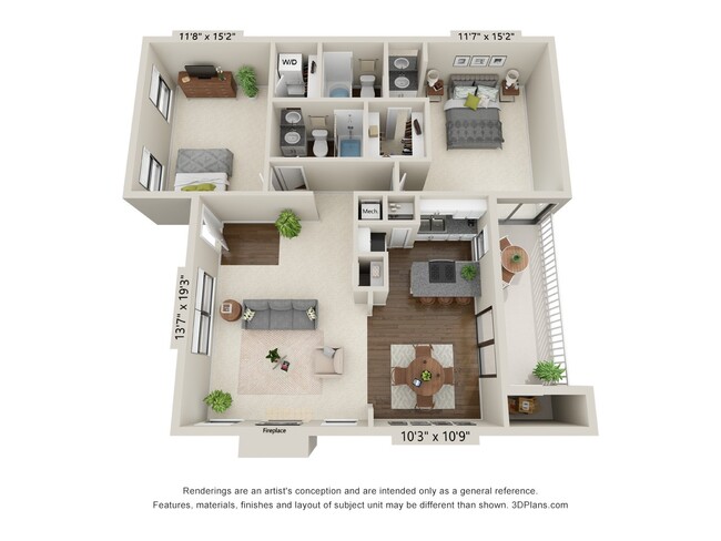 Floorplan - Woodcreek Apartments