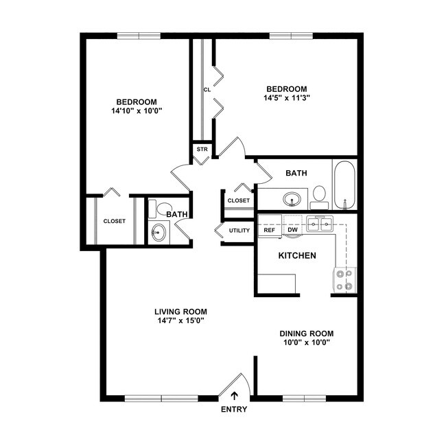 VienneChateauDeVilleApts_5303RueDeville_II-11786594_2DU_2x1-5-Vienne-2Brm-1Stfloorsingle - Chateau De Ville