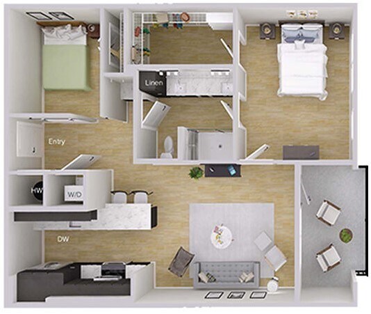 Floorplan - Foster on the Park Apartments