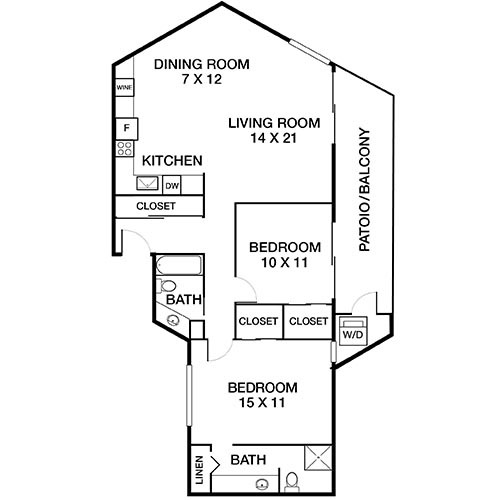 Floorplan - The Bluffs at Pacifica Apartments