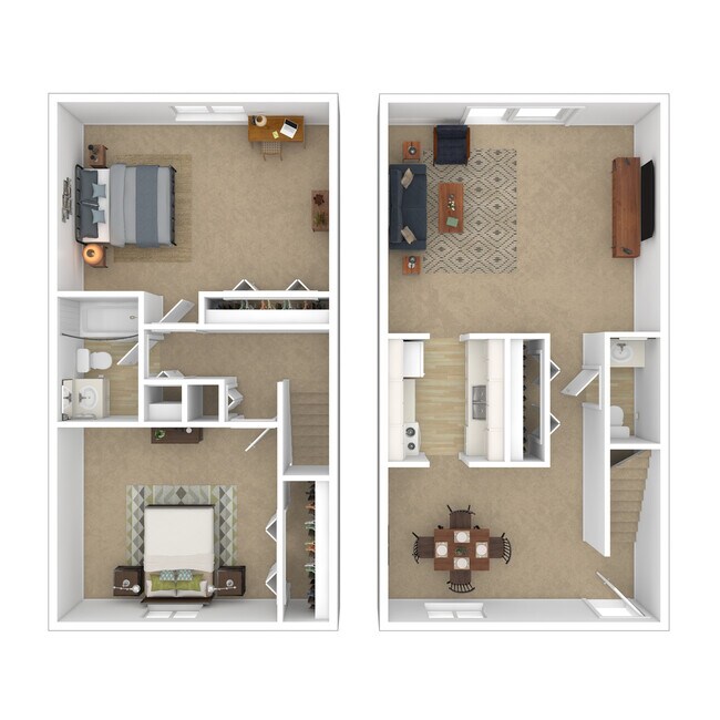 2 Beds | 1.5 Baths | 1,176 sq ft - Chateau De Ville
