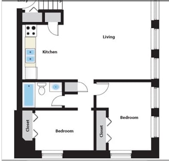 2BR/1BA - Columbian School Apartments