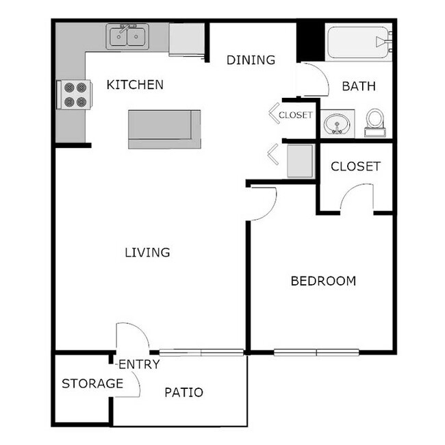 Floorplan - Portage Commons Apartment Homes